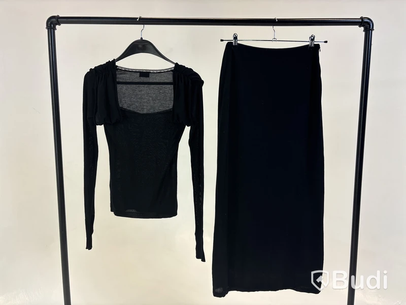 Tvådelad Set med topp och kjol, Leoni, svart stl. S - By Nathalie Schuterman, Design Filippa Fuxe