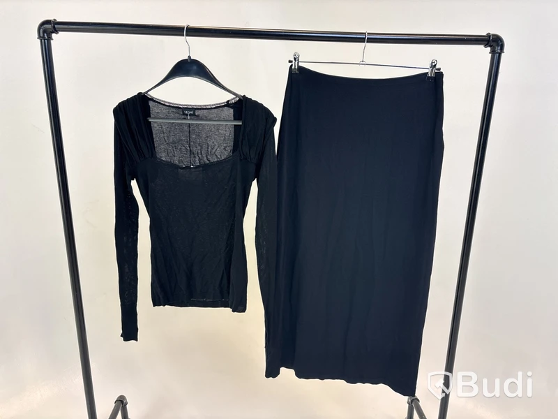 Tvådelad Set med topp och kjol, Leoni, svart stl. M - By Nathalie Schuterman, Design Filippa Fuxe