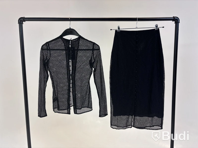 Tvådelad Set med topp och kjol, Leoni, svart stl. M - By Nathalie Schuterman, Design Filippa Fuxe
