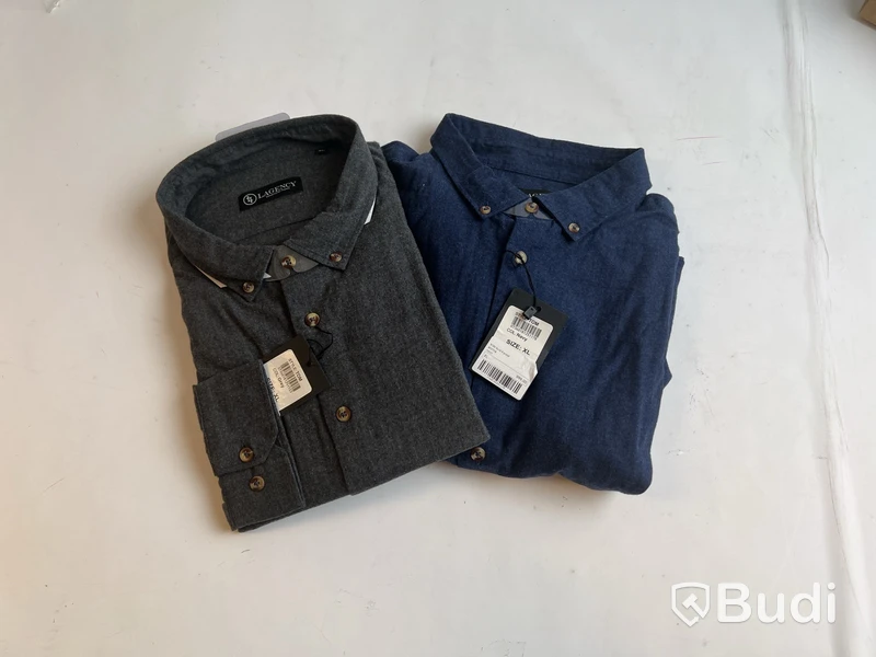 2 st. Flanellskjorta Lagency Tom Solid Flannel, stl. XL