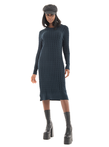 (NY) Kabelstickad Klänning Gant Twisted Cable Dress, stl. L