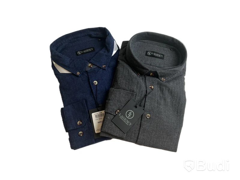 2 st. Flanellskjorta Lagency Tom Solid Flannel, stl. XL