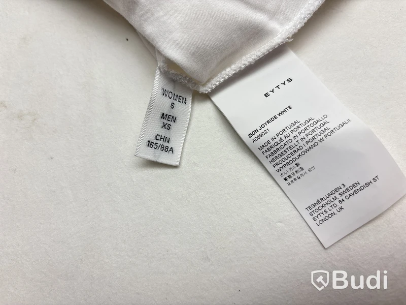 Sample T-shirt Eytys, stl. dam S, herr XS