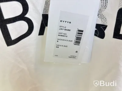 T-shirt Eytys, stl. dam S, herr XS