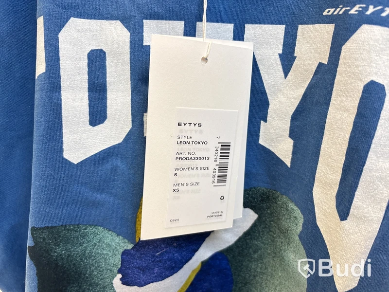 T-shirt Eytys, stl. dam S, herr XS