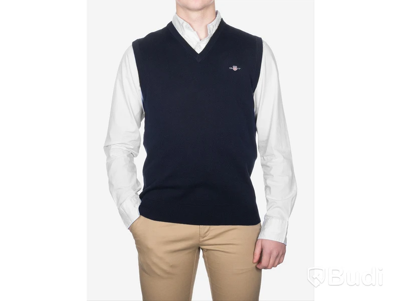 Slipover Gant, classic cotton slipover, mörk blå, stl. XXXL