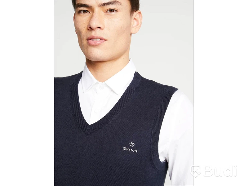 Slipover Gant, classic cotton slipover, mörk blå, stl. XXXL