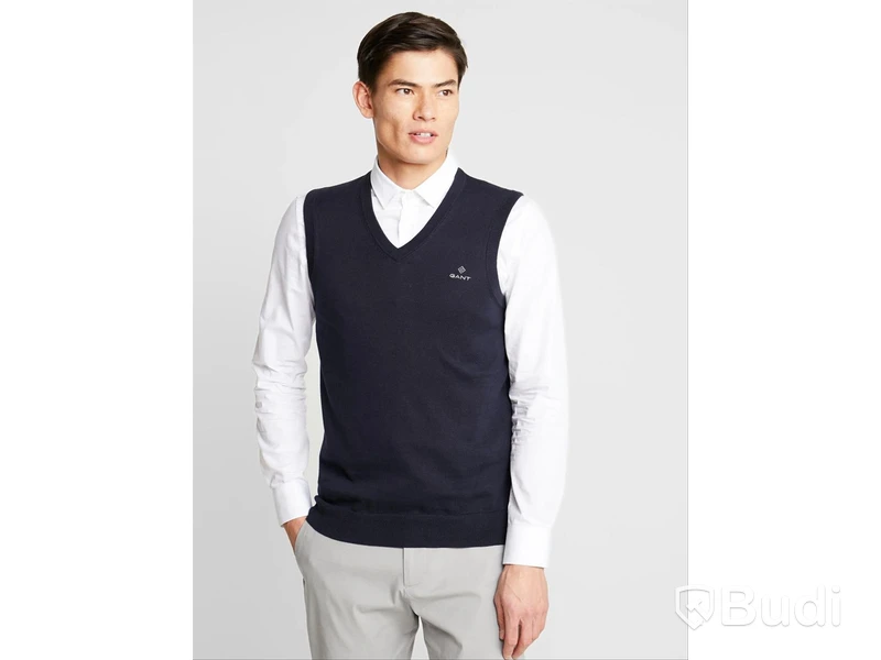 Slipover Gant, classic cotton slipover, mörk blå, stl. XXXL