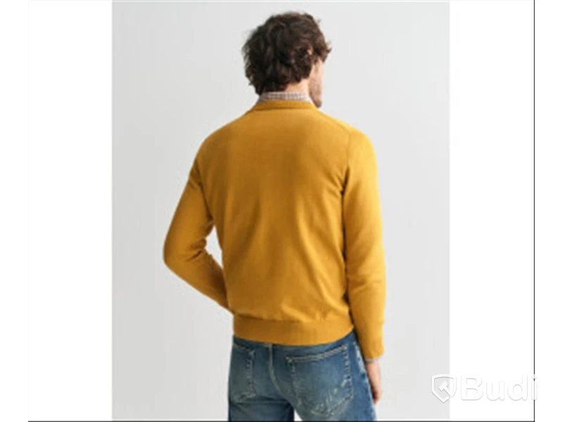 Tröja Classic cotton C-neck Gant, maple yellow, stl. M