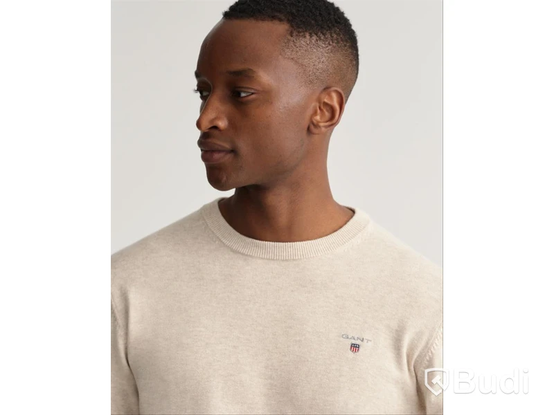 Tröja Apperal Classic Cotton c-neck Gant, ljus beige, stl. XXL