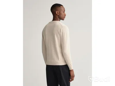 Tröja Apperal Classic Cotton c-neck Gant, ljus beige, stl. XXL