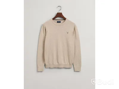 Tröja Apperal Classic Cotton c-neck Gant, ljus beige, stl. XXL