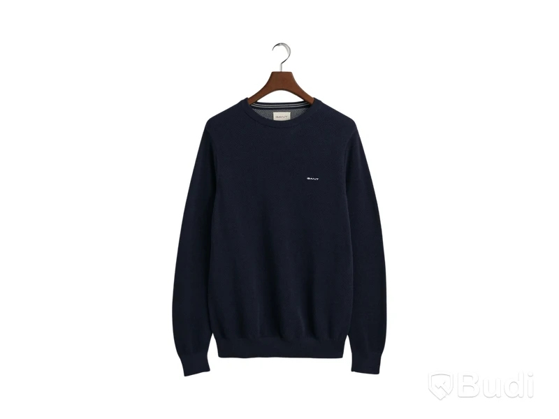 Tröja Cotton Pique c-neck Gant, mörk blå, stl. XXXL