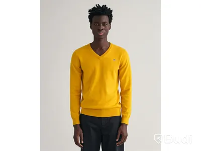 Tröja Classic cotton V- neck Gant, maple yellow, stl. M