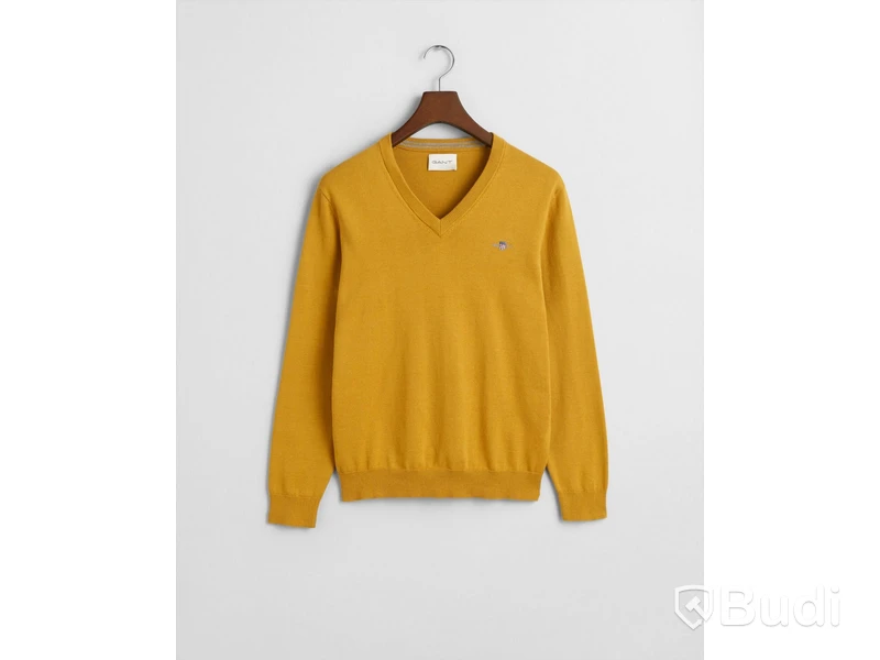 Tröja Classic cotton V- neck Gant, maple yellow, stl. M