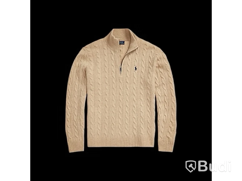 Tröja Polo Ralph Lauren, kabelstickad, kashmir, beige, stl. XL