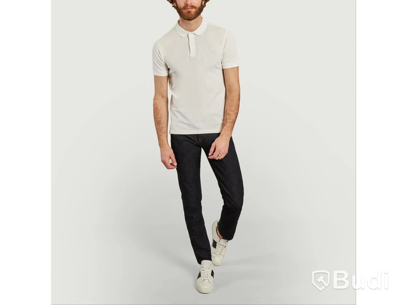Pikétröja Linen Rowan Polo, bright, white, stl. M