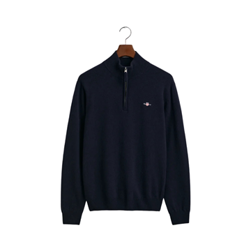 (NY) Tröja Gant Superfine Lambswool Half Zip, stl. XL, Marine