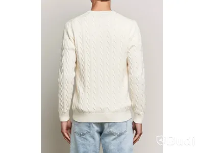 Tröja Gant, cotton cable knit, kräm/off white, XXXL