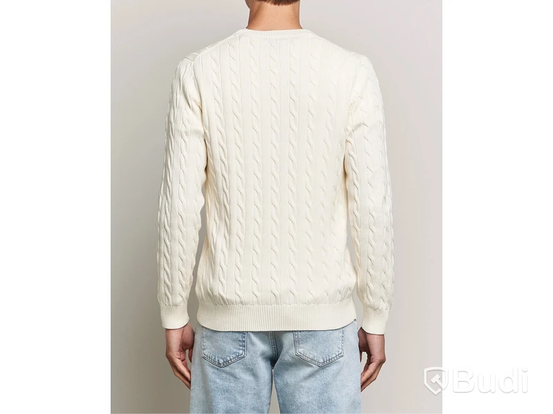 Tröja Gant, crewneck cotton cable, kräm/off white, stl. XXL