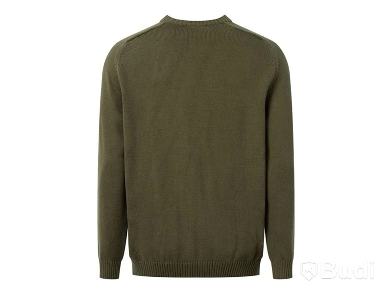 Tröja Cotton Apparel Knowledge, crewneck, olivgrön, stl. S