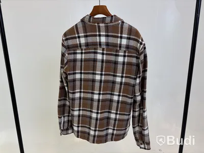 Overshirt Knowledge Cotton Apparel, rutig overshirt, brun/vit/beige/blå, stl. XL