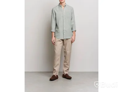 Skjorta Gant, Regular Linen Shirt, kalamata green/grön, stl. XXL