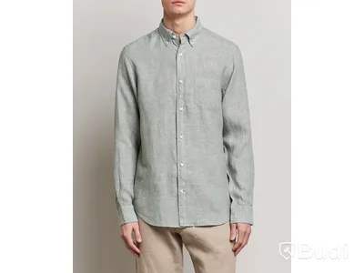 Skjorta Gant, Regular Linen Shirt, kalamata green/grön, stl. XXL
