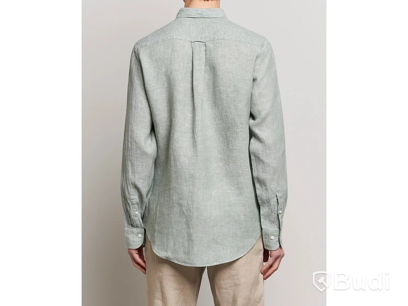 Skjorta Gant, Regular Linen Shirt, kalamata green/grön, stl. XXL
