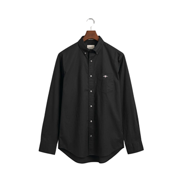 (NY) Skjorta Gant, Reg Popplin Shirt, svart, stl. S 