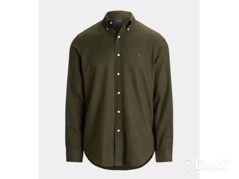 Skjorta Polo Ralph Lauren, Custom Fit Performance Twill Shirt, olivgrön, stl. XXL