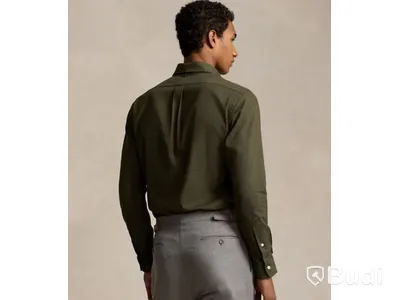 Skjorta Polo Ralph Lauren, Custom Fit Performance Twill Shirt, olivgrön, stl. XXL