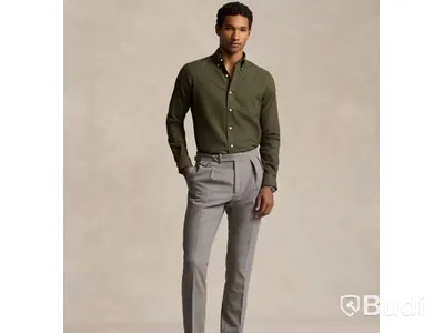 Skjorta Polo Ralph Lauren, Custom Fit Performance Twill Shirt, olivgrön, stl. XXL
