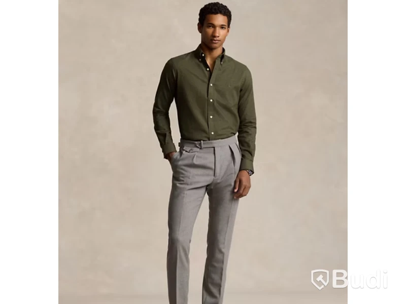 Skjorta Polo Ralph Lauren, Custom Fit Performance Twill Shirt, olivgrön, stl. XXL