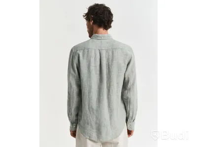 Skjorta Gant, Regular Linen Shirt, Kalamata grön, stl. XXL