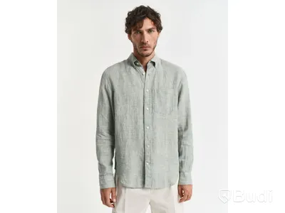 Skjorta Gant, Regular Linen Shirt, Kalamata grön, stl. XXL