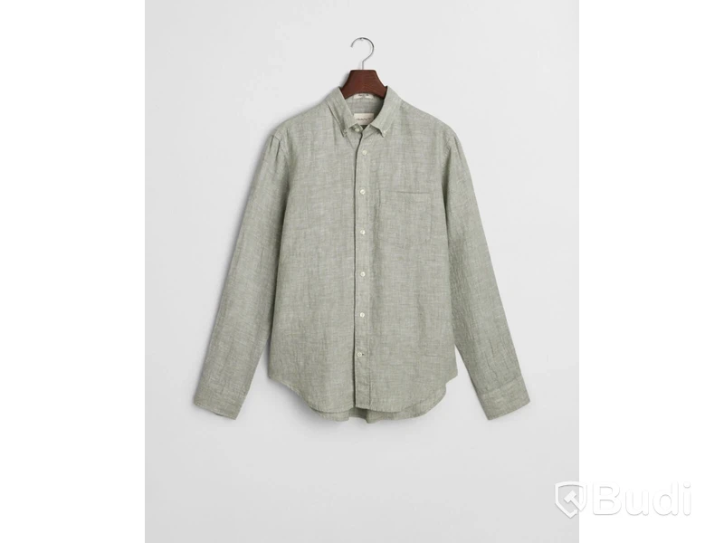 Skjorta Gant, Regular Linen Shirt, Kalamata grön, stl. XXL