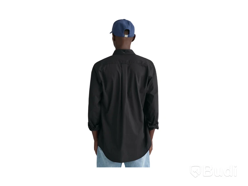 Skjorta Gant, Reg Popplin Shirt, svart, stl. S