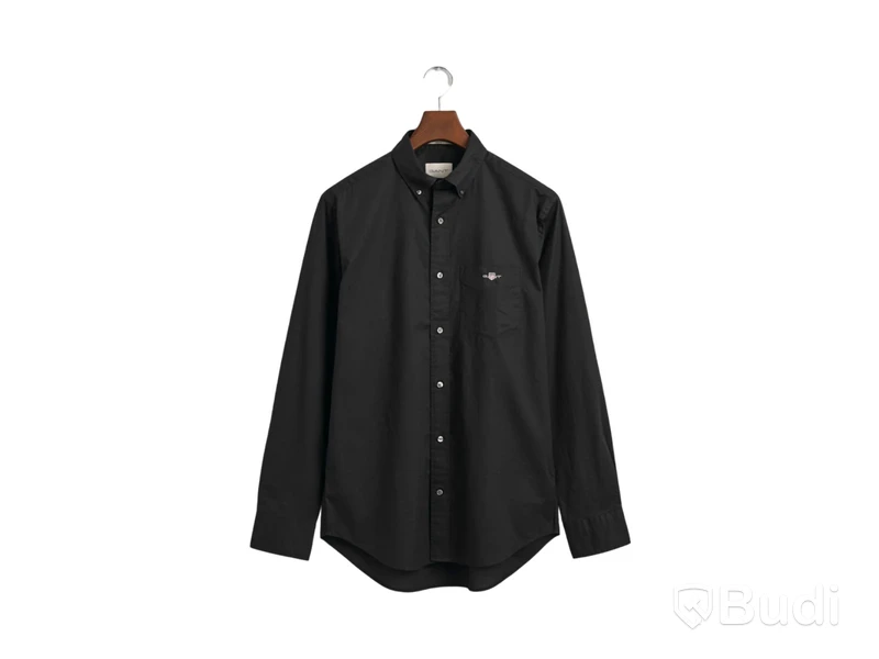 Skjorta Gant, Reg Popplin Shirt, svart, stl. S