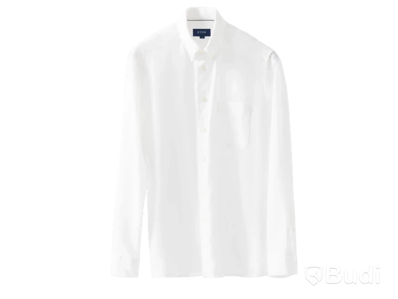 Skjorta Eton, slim linen shirt, vit, stl. XXL