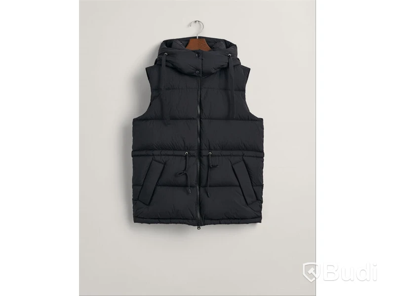 Väst Gant Mid Length Down Vest, Ebony black, XS