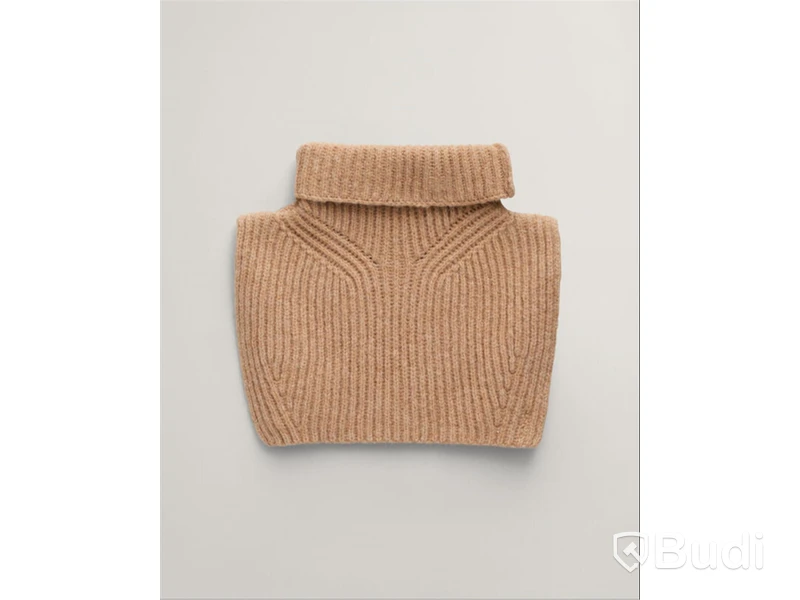 Halskrage Gant, Ribbed Knit Bib, Warm Khaki, One size