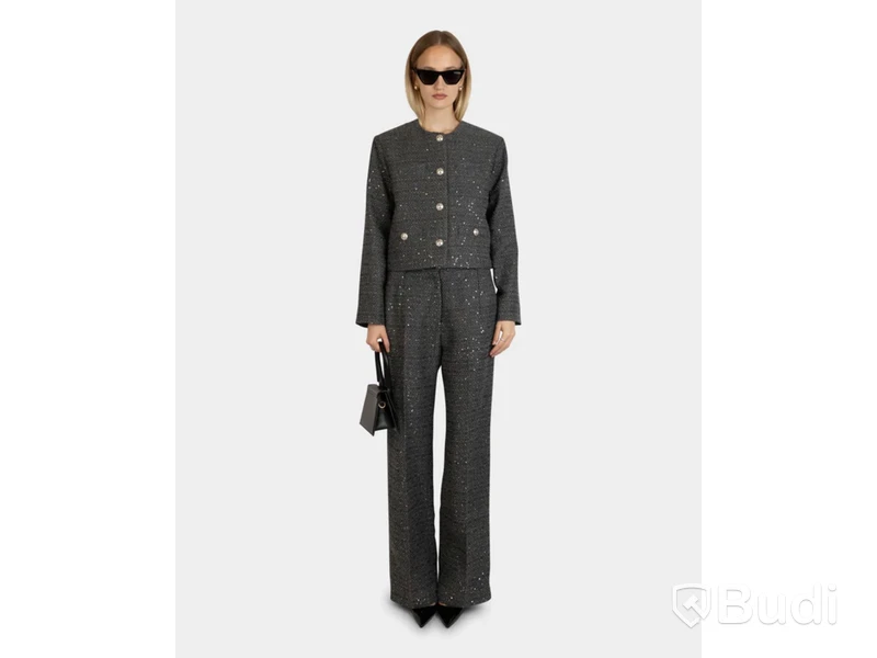 Jacka Nathalie Schuterman, Gaia Sequin Tweed Jacket, grå, stl. 40