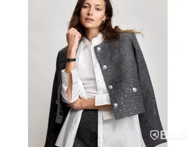 Jacka Nathalie Schuterman, Gaia Sequin Tweed Jacket, grå, stl. 40