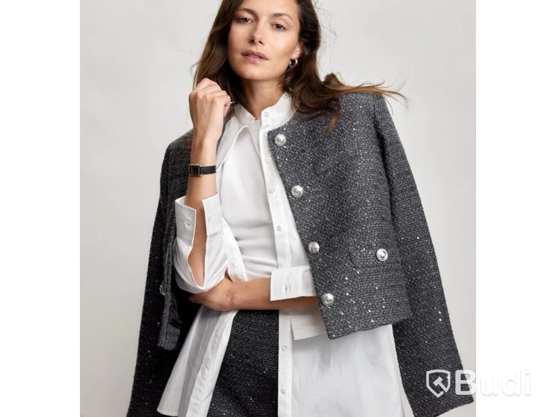 Jacka Nathalie Schuterman, Gaia Sequin Tweed Jacket, grå, stl. 40
