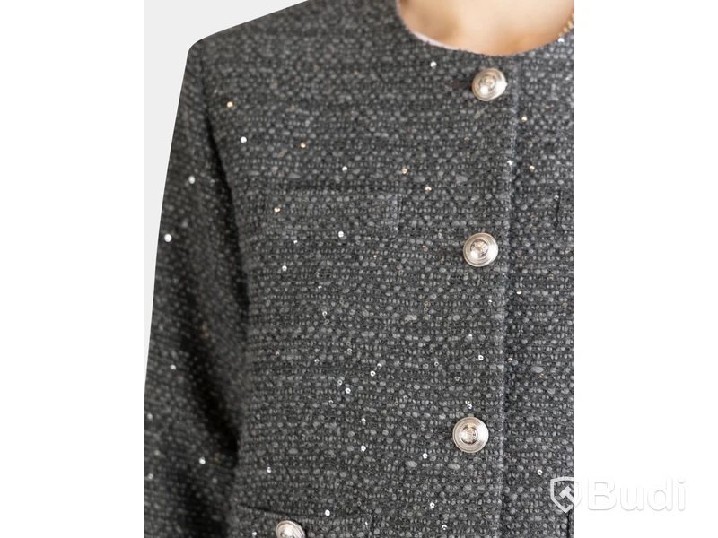 Jacka Nathalie Schuterman, Gaia Sequin Tweed Jacket, grå, stl. 40