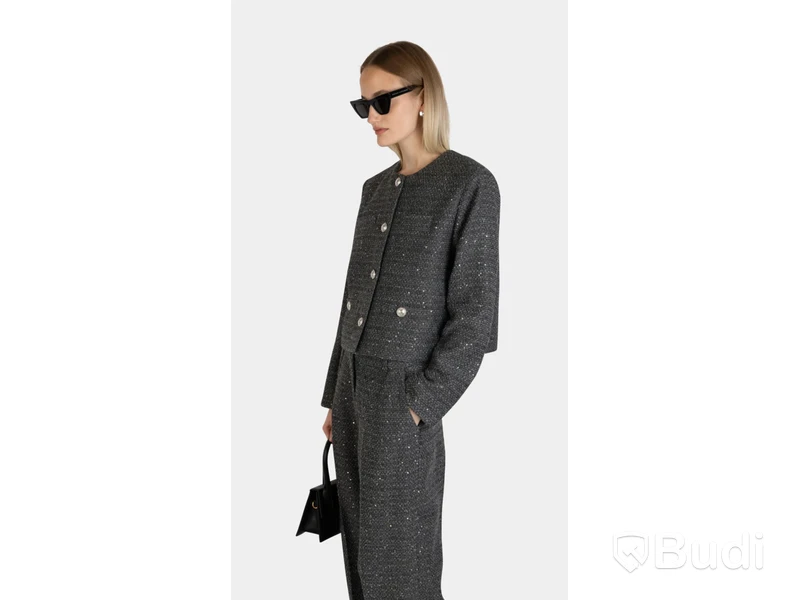 Jacka Nathalie Schuterman, Gaia Sequin Tweed Jacket, grå, stl. 40