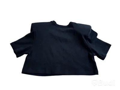 Cropped t-shirt Nathalie Schuterman, Fanny, svart, stl. S