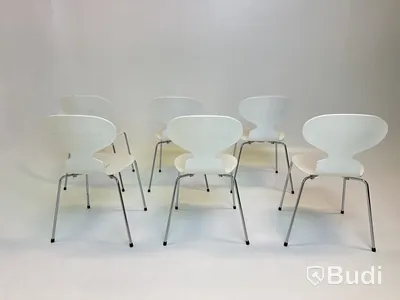6 st. Stolar Fritz Hansen, Myran, Design Arne Jacobsen