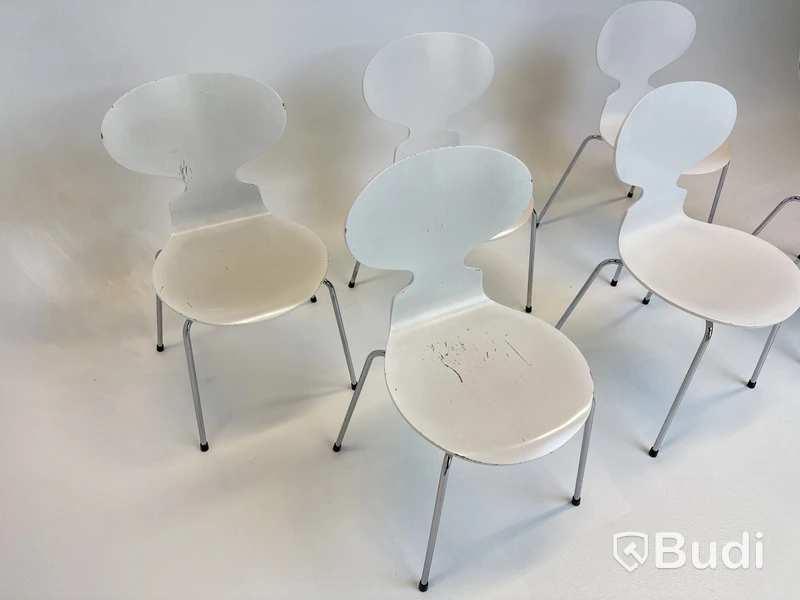 6 st. Stolar Fritz Hansen, Myran, Design Arne Jacobsen